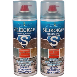 Silikokap Şeffaf Aerosol Su Izolasyon Spreyi 400 ml x 2 Adet Fırsat Paketi