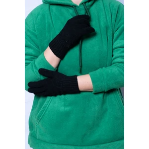 Tam Parmak Kalın Yumoş  Kadın Eldiven - Siyah - PS3134