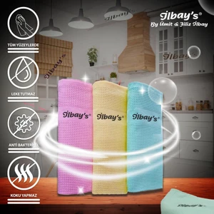 İlbay’s 3'lü Eko Paket Mikrofiber Temizlik Bezi 40X60 CM