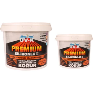 Avantajlı Paket 4 kg Uv-K Premium Silikonlu Su Izolasyon Boyası 3 Kg+1 kg