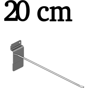 Gri Dekor 10 Adet 20 cm Kanallı Pano Kancası, Aksesuar ve Bijuteri Kancası
