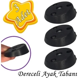 3 Adet Dereceli Ayak Tabanı Siyah Mobilya Masa Sehpa Ayağı Bağlantı Aparatı Açılı  Plastik