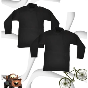 Body 2 Li Unisex Pamuklu Ligralı Yarım Balıkçı Yaka Pembe Çocuk Body