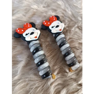 Efna Store Burgu Yaylı Çizgi Karakter Model Makarna Toka(2 Adet)