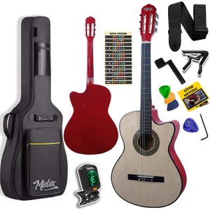 CG390NT-XBAG Klasik Gitar 4/4 Sap Ayarlı Kesik Kasa + Çanta - Tuner -  Askı - Capo - Metod - Pena
