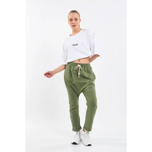 Siyah Fare Tasarım Unisex Yeşil Harem Pantolon Rio X Harem
