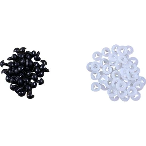 Sepetin Burada Amigurumi Vidalı Göz Siyah 10 mm 20 Adet