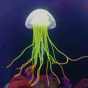 Duoliang Shop Sarı Stil Parlayan Ay Denizanası Akvaryum Dekor Yapay Denizanası Balık Tankı Süsleme Ev Dekorasyon Malzemeleri Balık Tankı Dekor (Yurt Dışından)