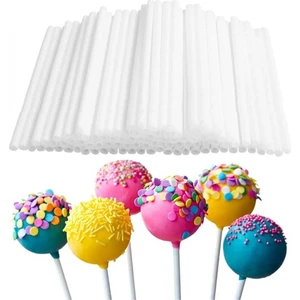 Tinky Winky Lolipop Çubuğu Cakepop Kek Çubuğu Parti Çubuğu Plastik Çubuk  100 Adet