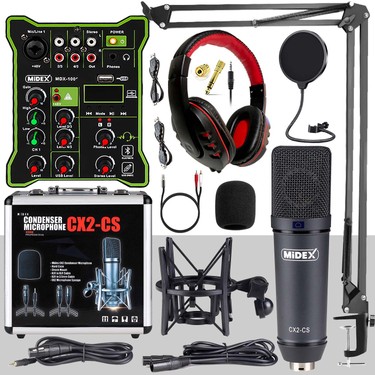 Midex Cx2 Functional Paket-5 Stüdyo Mikrofon Ses Kartlı Fiyatı