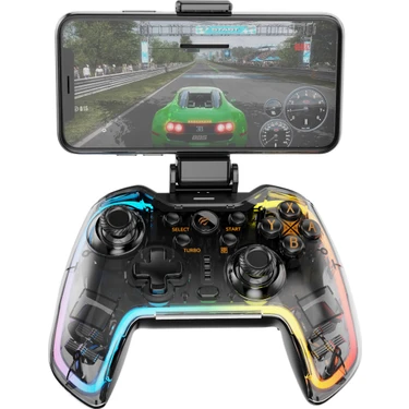 Havit Gamenote G158BT Pro Transparan Rgb Gamepad Joystick (Android, Ios, Ps3, Ps4, Switch,pc