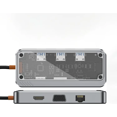 Newface Dönüştürücü 10IN1 Hub SW10V - Gri