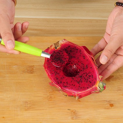 Yeşil Stil Sıcak Satış Çift Kafalı Paslanmaz Çelik Oyma Bıçağı Meyve Karpuz Dondurma Baller Kaşık Kaşık Ev Mutfak Gadget'ı (Yurt Dışından) indirimleri