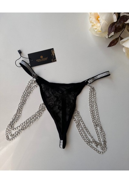 Gold Parlak Ipli Zincirli Ayarlanabilir Fantezi G-String 101-SILVER indirimleri
