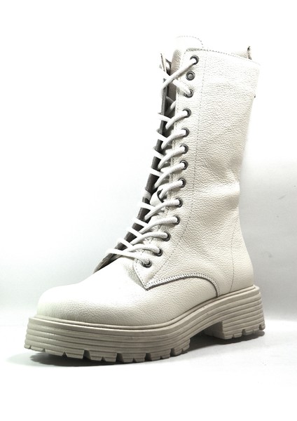 21520 Deri Bej Bağlı Uzun Kadın Postal Bot