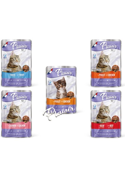 Pouch 100 gr Somon morina Etli 12 Adet Kedi Maması