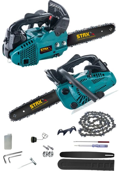 Staxx Power Blue Turbo Mini 33CC Benzinli Testere 30CM 2000W Benzinli Dal Ağaç Budama Kesme Bıçkı Testeresi