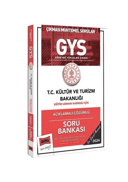 2024 GYS Kültür ve Turizm Bakanlığı Eğitim Uzmanı Kadrosu Için Açıklamalı Çözümlü Soru Bankası