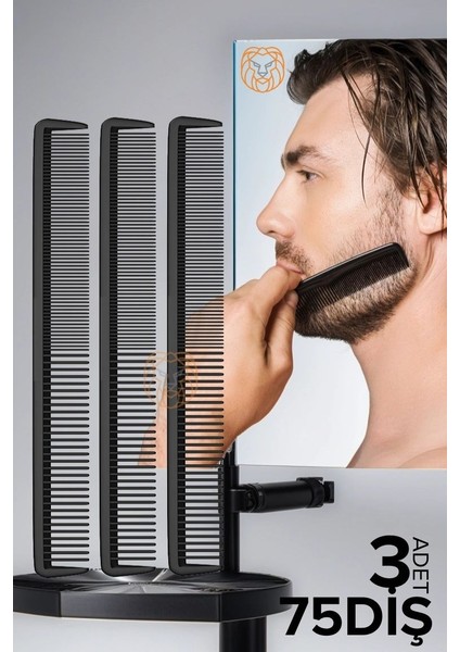 Sakal Bıyık Tarağı 17 cm 3'lü Set