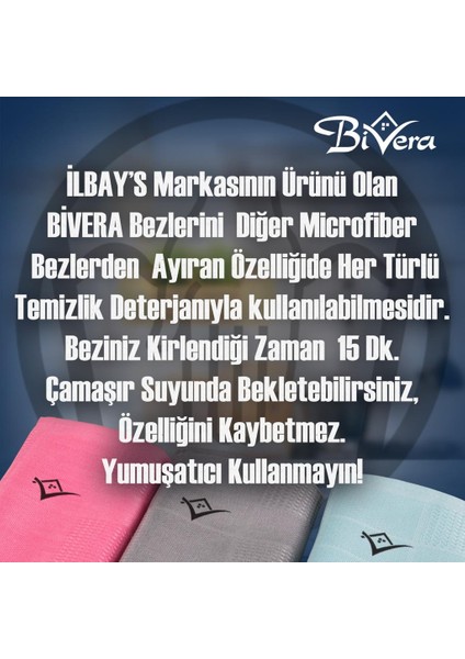9 Adet Mikrofiber Temizlik Bezi 40X60 CM (3 PAKET X 3'LÜ)
