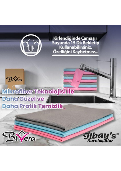 9 Adet Mikrofiber Temizlik Bezi 40X60 CM (3 PAKET X 3'LÜ)