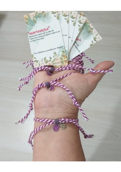 Beş Adet Gülen Yüzlü Çek Boncuklu Renkli Marteniçka Bileklik
