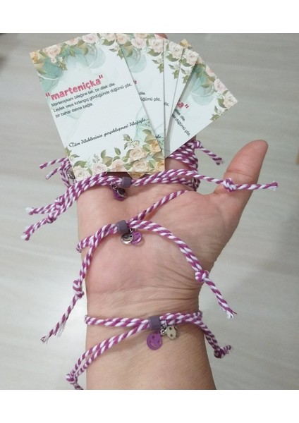 Beş Adet Gülen Yüzlü Çek Boncuklu Renkli Marteniçka Bileklik