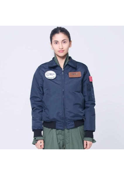 SYK_88L Yakalı Lacivert Kumas Pilot Montu fiyatları