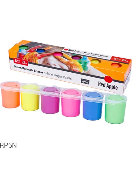 Red Apple  Neon Parmak Boyası 25 ml Sıralı Set