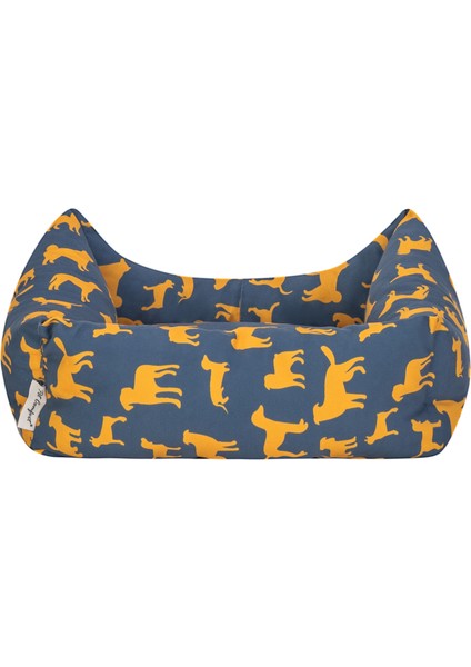 Uniform Lacivert-Sarı Kedi ve Köpek Yatağı S 40X50CM Nrmsa