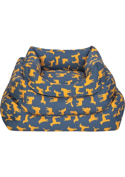 Uniform Lacivert-Sarı Kedi ve Köpek Yatağı S 40X50CM Nrmsa