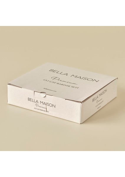 Bella Maison Premium 6'lı Çay Bardağı Seti Gold (170 Cc)