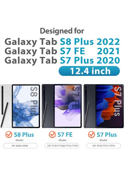 Samsung Galaxy Tab S7 Fe Lte T737 - T736 - T733 - T730 12.4 Inç Kılıf Ultra Koruma Zırh Askılı Silikon Tablet Kılıfı indirimleri