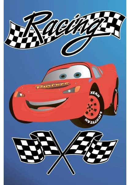 Cino 88 Kırmızı Şimşek Yarış Arabası Erkek Çocuk Odası Oyun Halısı Mavi fiyatları