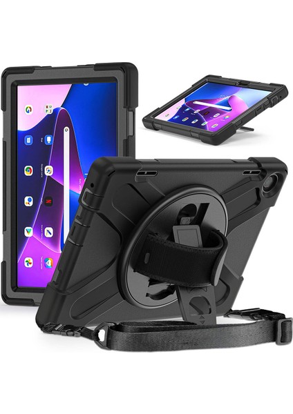 Lenovo Tab M10 (3. Nesil) 10.1'' TB328FU Uyumlu Kılıf Ultra Koruma Zırh Askılı Silikon Tablet Kılıfı fırsatları