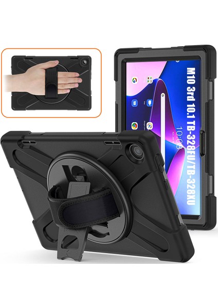 Lenovo Tab M10 (3. Nesil) 10.1'' TB328FU Uyumlu Kılıf Ultra Koruma Zırh Askılı Silikon Tablet Kılıfı indirimleri