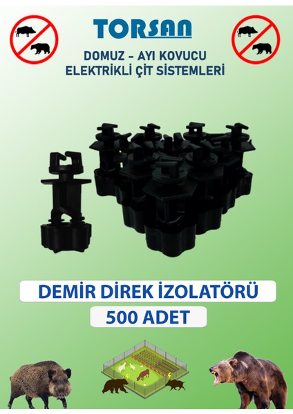 Elektrikli Çit Tel Demir Izolatör 500 Adet