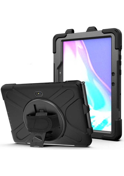 Samsung Galaxy Tab Active Pro T547/T540 10.1 Inç Kılıf Ultra Koruma Zırh Askılı Silikon Tablet Kılıfı