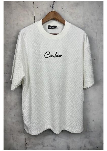 Couture Oversize T-Shirt Beyaz