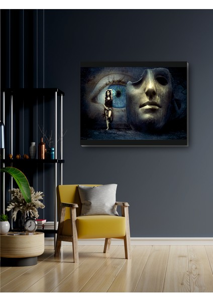 Maske ve Mavi Göz Kanvas Tablo