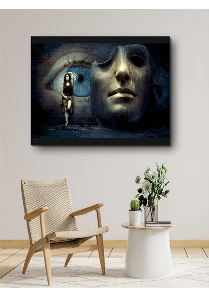 Maske ve Mavi Göz Kanvas Tablo fiyatları