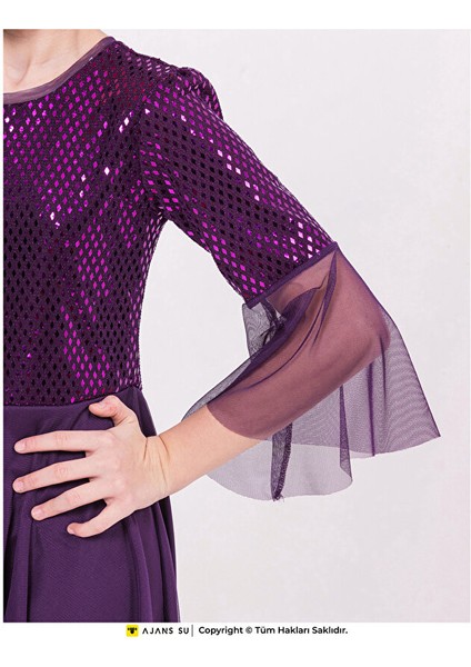 Tüllü Kısakol Pul Detaylı Mezuniyet Kız Çocuk Elbise fırsatları