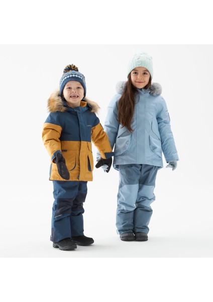 Quechua Çocuk Sıcak Tutan ve Su Geçirmez Outdoor Pantolon - Mavi - SH500 Mountain fiyatları