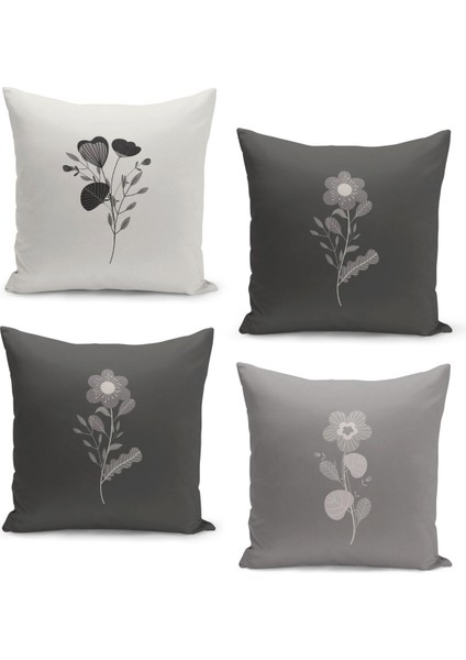 4'lü Kırlent Kılıf Seti Çift Taraflı Dijital Baskılı