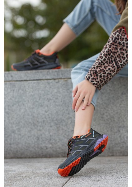 Unisex Outdoor Reflektörlü Su itici Spor Ayakkabı SS001-0355 Haki Lila modelleri