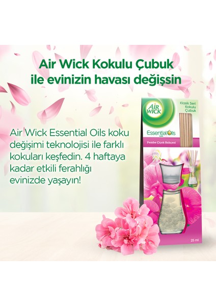 Air Wick Kokulu Çubuklar Pembe Çiçek Bahçesi Oda Kokusu 30 ml