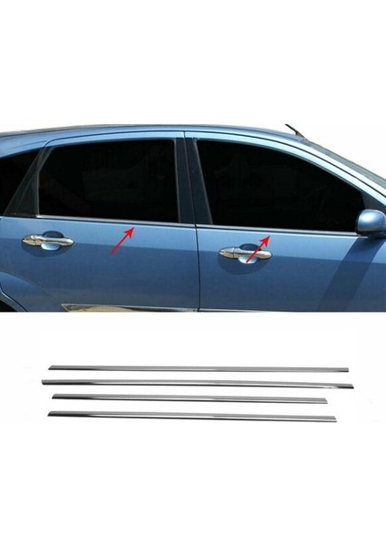Ford Focus 1 Sedan Krom Cam Çıtası 4 Parça 1998-2004 P. Çelik