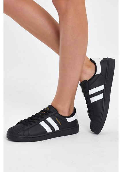 Unisex Siyah Rahat Kalıp Sneaker Ayakkabı modelleri
