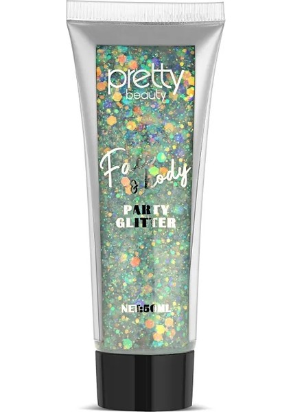 Göz Ve Vücut Simi Jel Glitter Beyaz Hologramlı 50ml