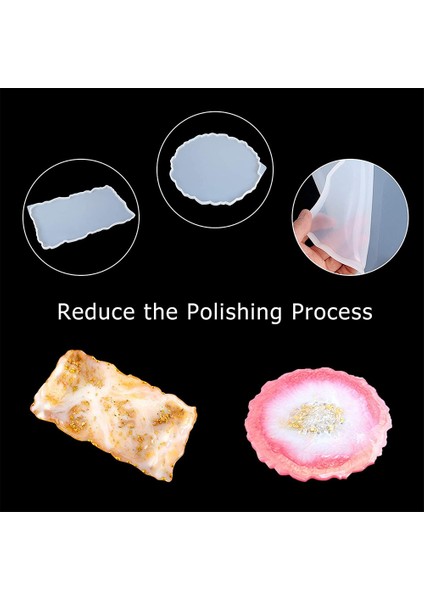 Parça Tepsi Silikon Kalıp Kiti Dıy El Sanatları Için Düzensiz Epoksi Reçine Tepsi Kalıpları (Dikdörtgen + Yuvarlak) (Yurt Dışından) modelleri